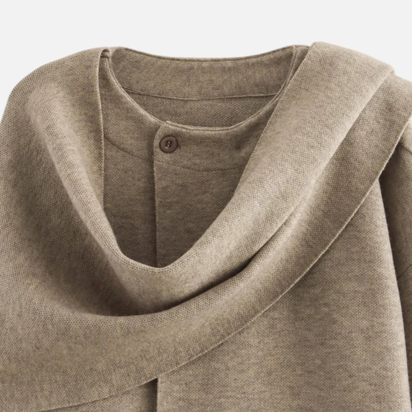 Abrigo Mujer Invierno Acolchado con Bufanda Asimétrica