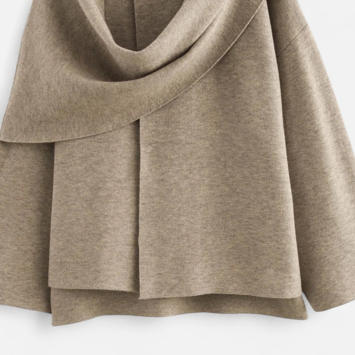 Abrigo Mujer Invierno Acolchado con Bufanda Asimétrica