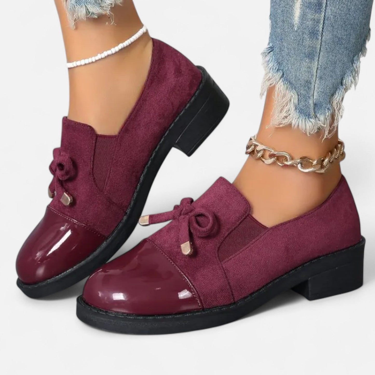 Mocasines Retro Lazo Mujer