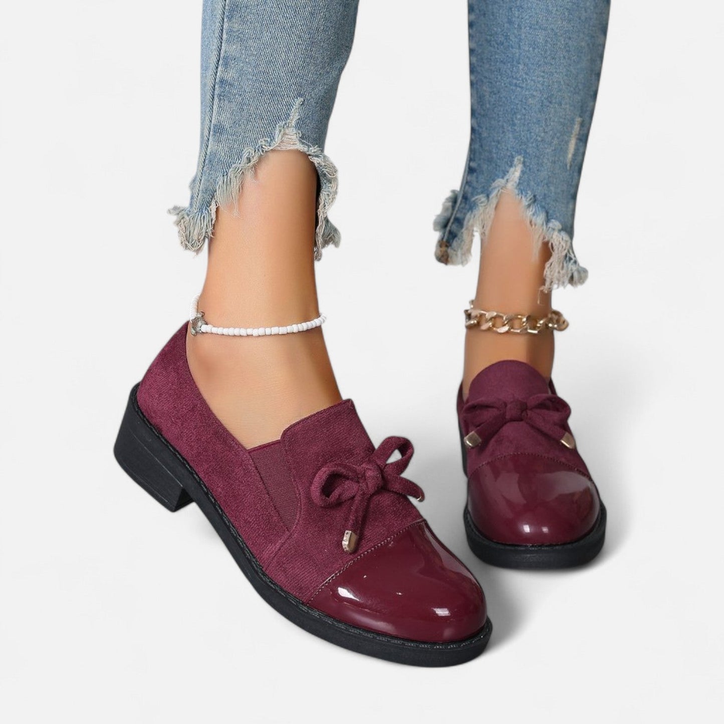 Mocasines Retro Lazo Mujer