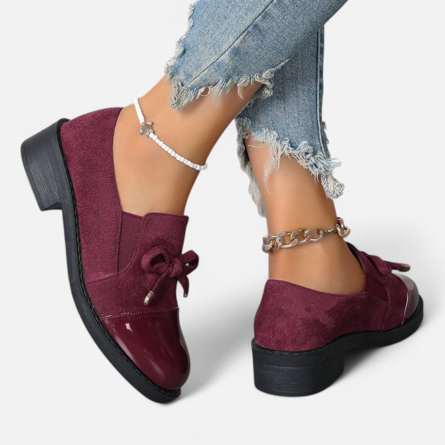 Mocasines Retro Lazo Mujer